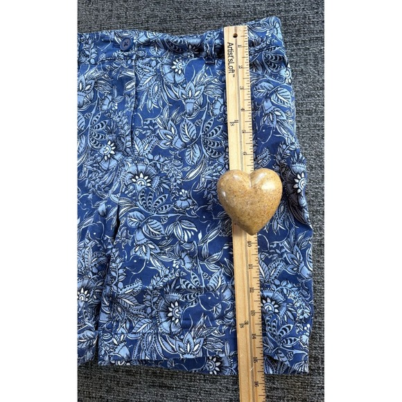 Talbots‎ Womens Floral Print Blue Vacation Cotton Blend Shorts Size 6 - Picture 9 of 9